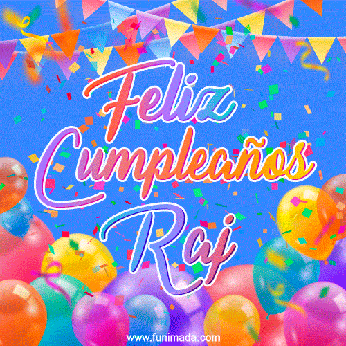 Feliz Cumpleaños Raj (GIF)
