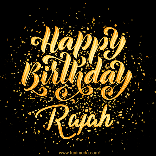 Happy Birthday Card for Rajah - Download GIF and Send for Free