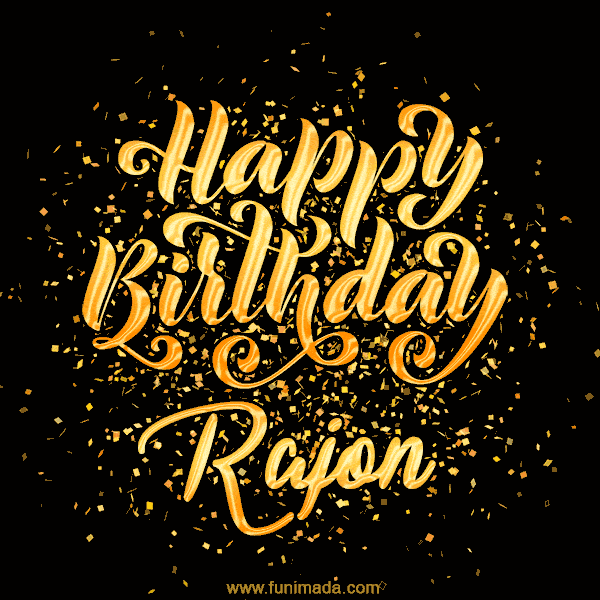 Happy Birthday Card for Rajon - Download GIF and Send for Free