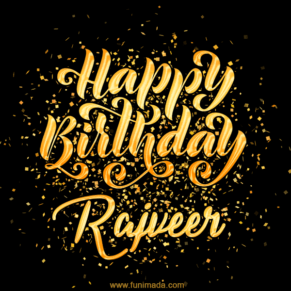 Happy Birthday Card for Rajveer - Download GIF and Send for Free