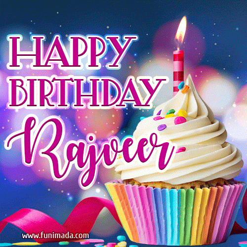 Happy Birthday Rajveer - Lovely Animated GIF