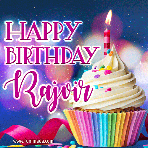 Happy Birthday Rajvir - Lovely Animated GIF