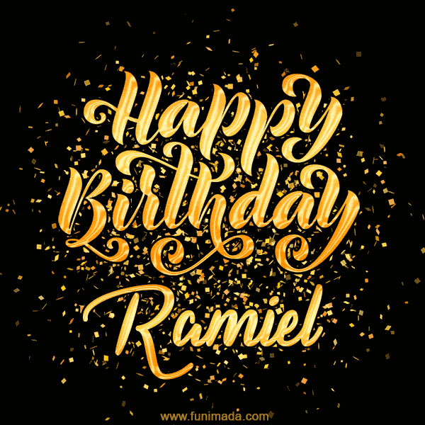 Happy Birthday Card for Ramiel - Download GIF and Send for Free