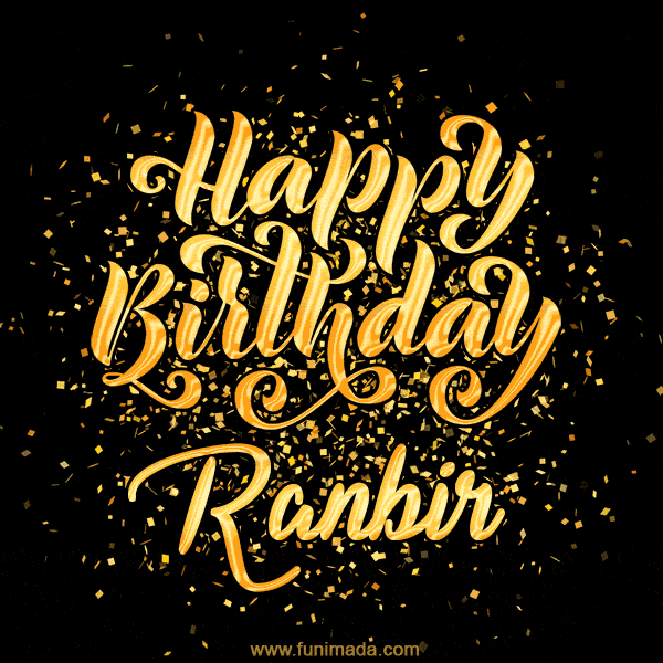Happy Birthday Card for Ranbir - Download GIF and Send for Free