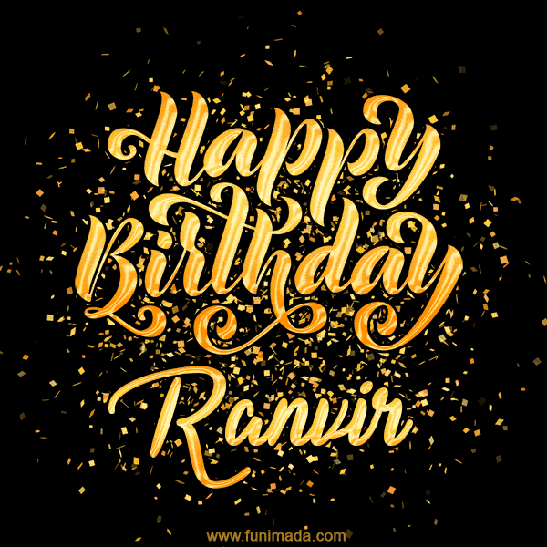 Happy Birthday Card for Ranvir - Download GIF and Send for Free