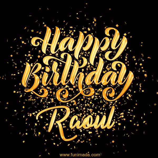 Happy Birthday Card for Raoul - Download GIF and Send for Free