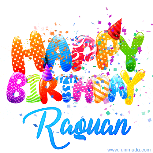 Happy Birthday Raquan - Creative Personalized GIF With Name