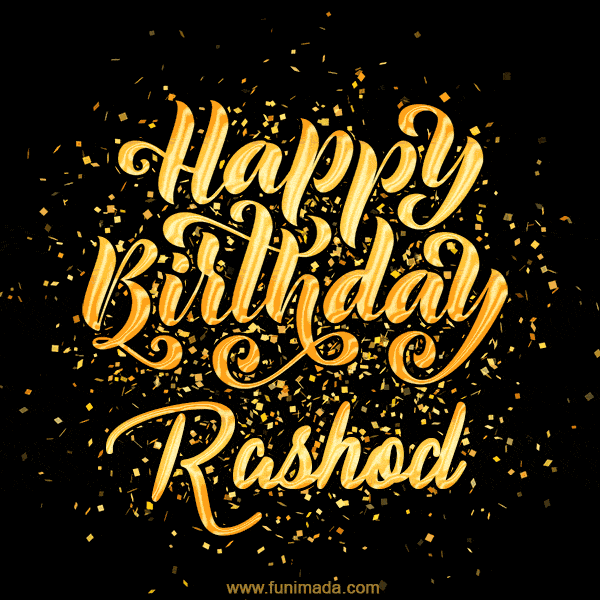Happy Birthday Card for Rashod - Download GIF and Send for Free