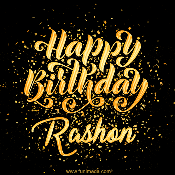 Happy Birthday Card for Rashon - Download GIF and Send for Free