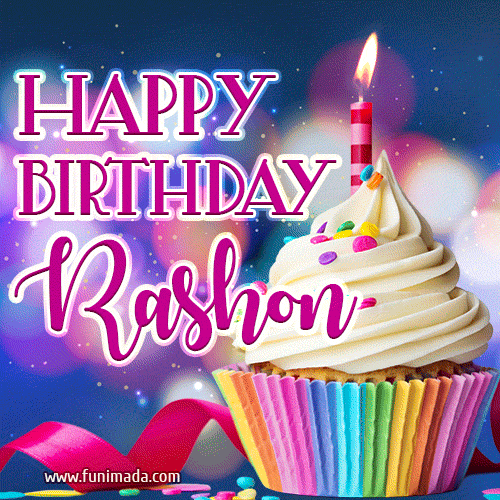 Happy Birthday Rashon - Lovely Animated GIF