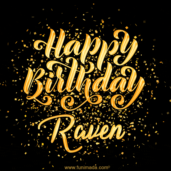 Happy Birthday Card for Raven - Download GIF and Send for Free