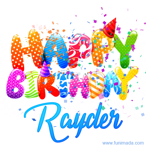 Happy Birthday Rayder - Creative Personalized GIF With Name