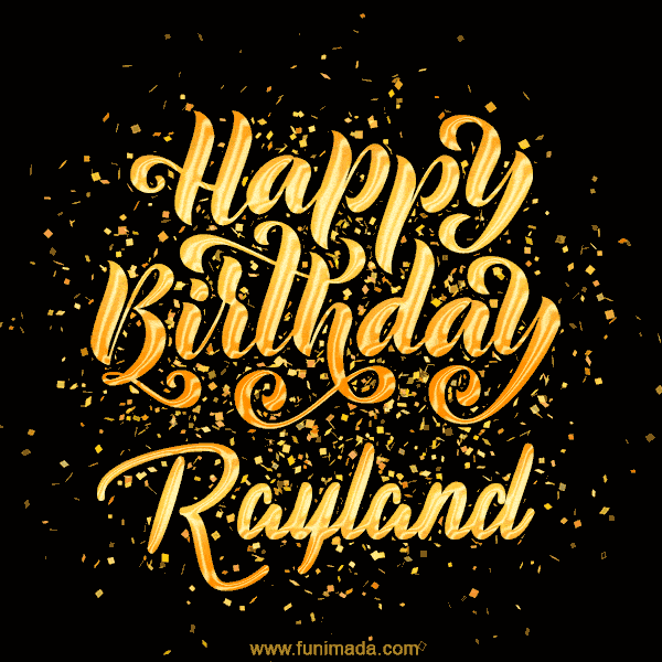 Happy Birthday Card for Rayland - Download GIF and Send for Free
