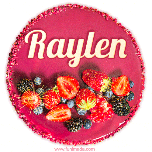 Happy Birthday Cake with Name Raylen - Free Download