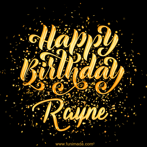 Happy Birthday Card for Rayne - Download GIF and Send for Free