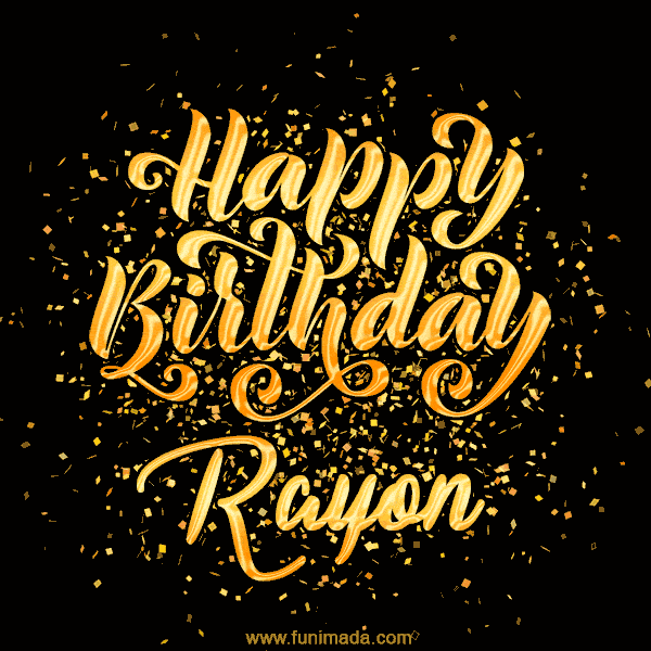 Happy Birthday Card for Rayon - Download GIF and Send for Free
