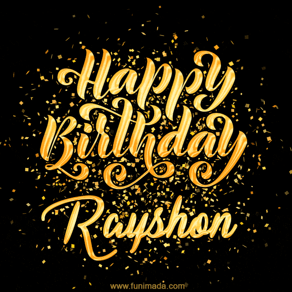 Happy Birthday Card for Rayshon - Download GIF and Send for Free