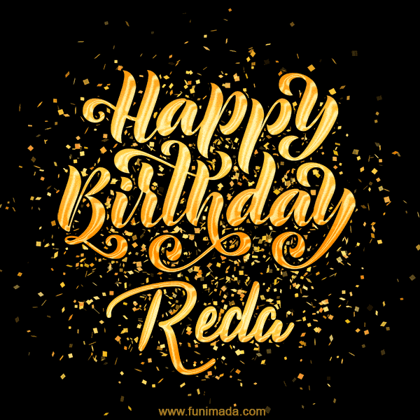 Happy Birthday Card for Reda - Download GIF and Send for Free