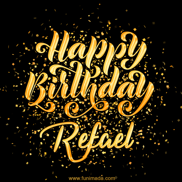 Happy Birthday Card for Refael - Download GIF and Send for Free