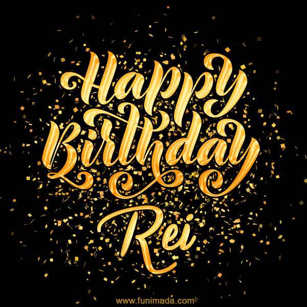 Happy Birthday Card for Rei - Download GIF and Send for Free