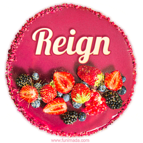 Happy Birthday Cake with Name Reign - Free Download