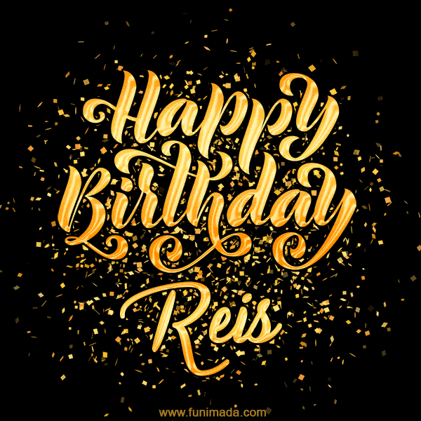 Happy Birthday Card for Reis - Download GIF and Send for Free