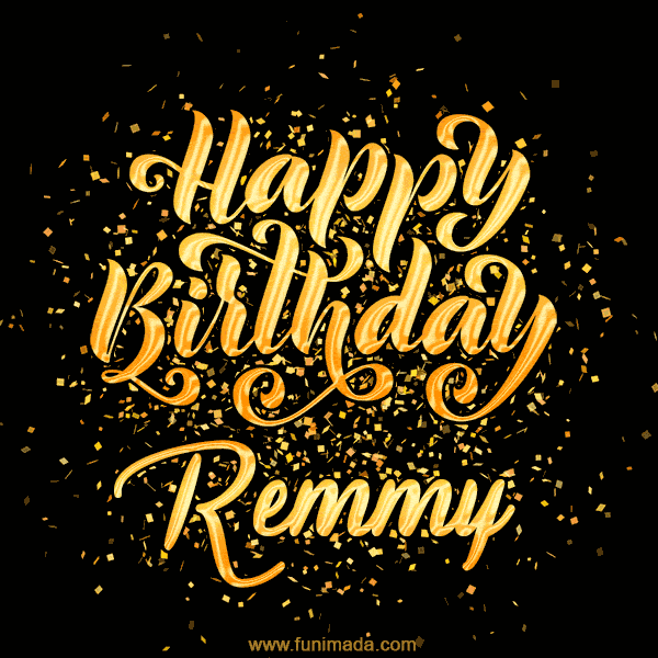 Happy Birthday Card for Remmy - Download GIF and Send for Free