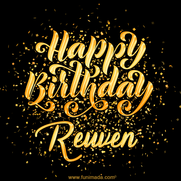 Happy Birthday Card for Reuven - Download GIF and Send for Free