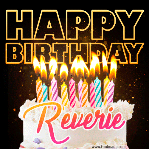 Reverie - Animated Happy Birthday Cake GIF Image for WhatsApp