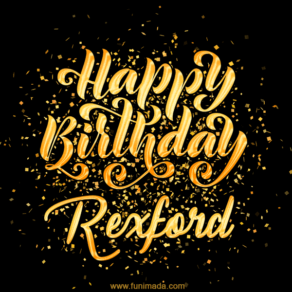 Happy Birthday Card for Rexford - Download GIF and Send for Free