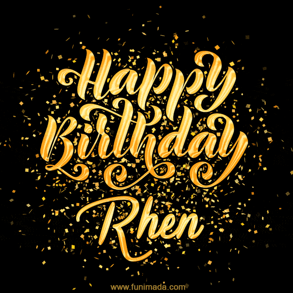 Happy Birthday Card for Rhen - Download GIF and Send for Free
