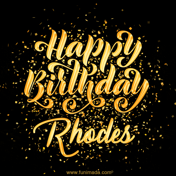 Happy Birthday Card for Rhodes - Download GIF and Send for Free