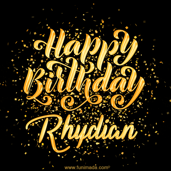 Happy Birthday Card for Rhydian - Download GIF and Send for Free