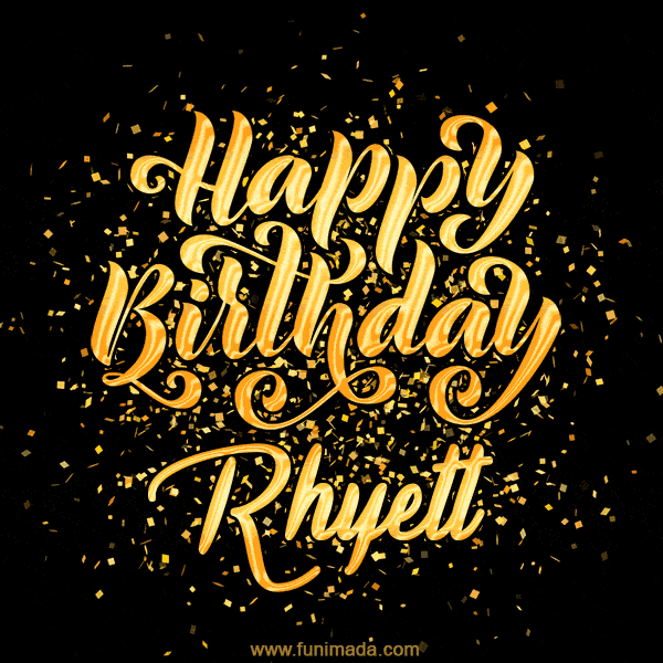 Happy Birthday Card for Rhyett - Download GIF and Send for Free