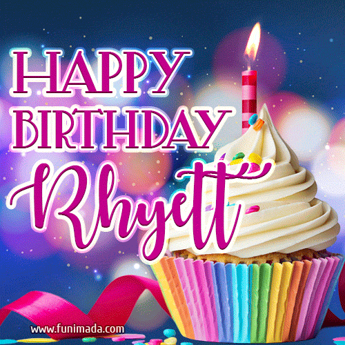 Happy Birthday Rhyett - Lovely Animated GIF