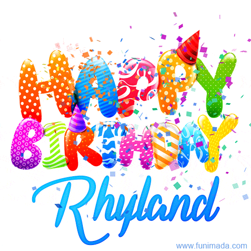 Happy Birthday Rhyland - Creative Personalized GIF With Name