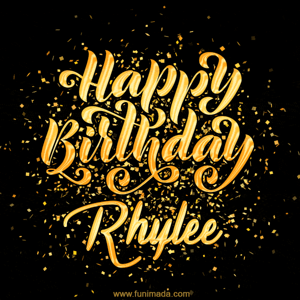 Happy Birthday Card for Rhylee - Download GIF and Send for Free