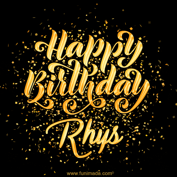 Happy Birthday Card for Rhys - Download GIF and Send for Free