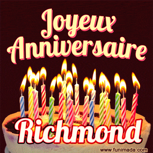 Joyeux anniversaire Richmond GIF