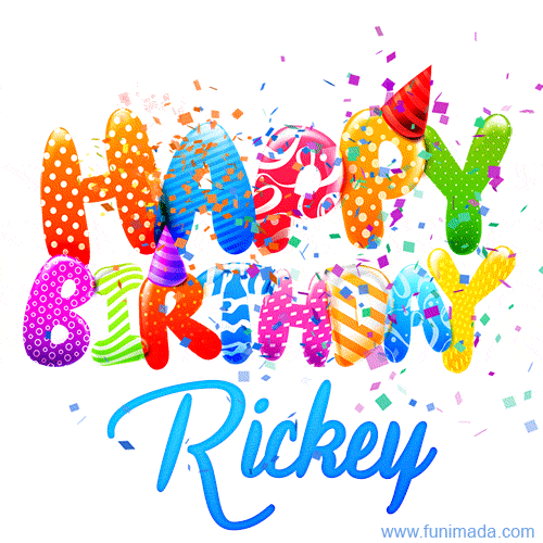 Happy Birthday Rickey - Creative Personalized GIF With Name