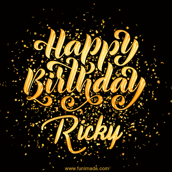 Happy Birthday Card for Ricky - Download GIF and Send for Free