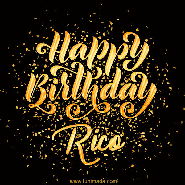 Happy Birthday Card for Rico - Download GIF and Send for Free