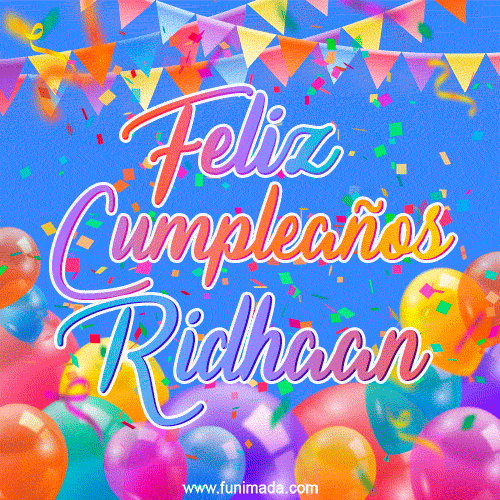 Feliz Cumpleaños Ridhaan (GIF)