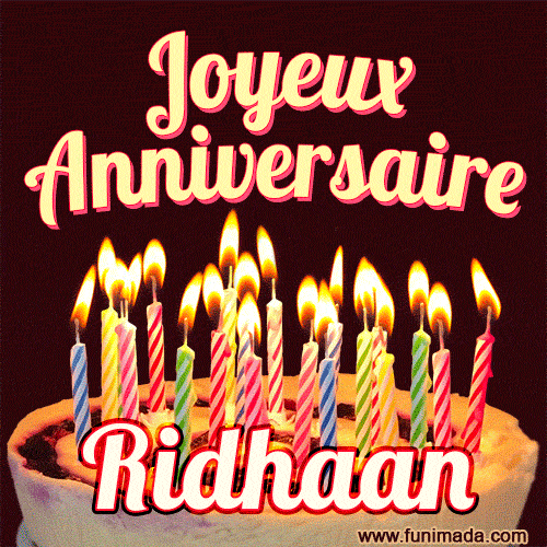 Joyeux anniversaire Ridhaan GIF