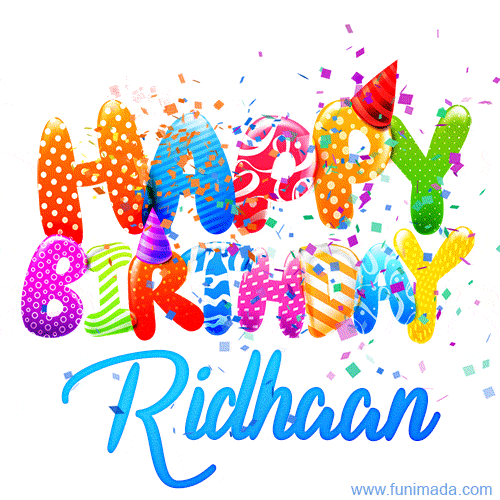 Happy Birthday Ridhaan - Creative Personalized GIF With Name