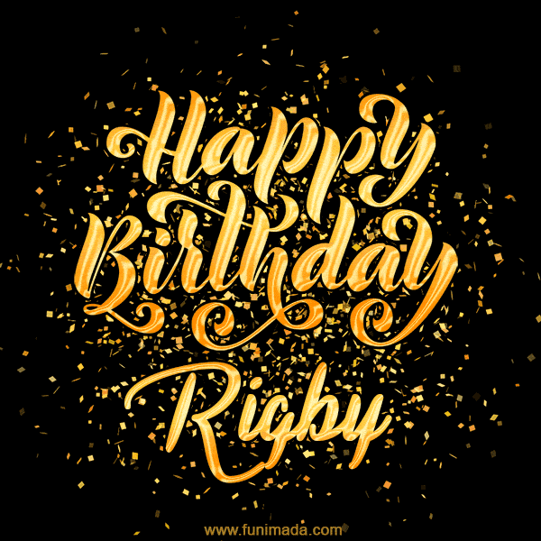 Happy Birthday Card for Rigby - Download GIF and Send for Free