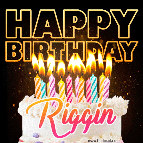 Riggin - Animated Happy Birthday Cake GIF for WhatsApp