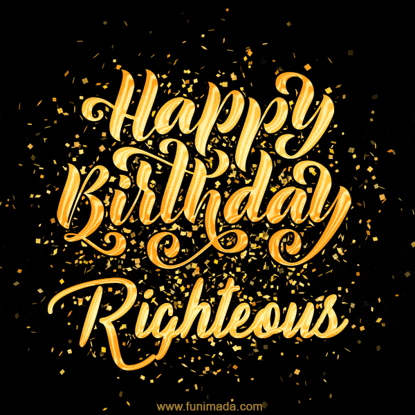 Happy Birthday Card for Righteous - Download GIF and Send for Free