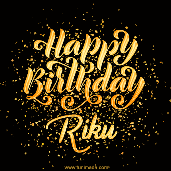 Happy Birthday Card for Riku - Download GIF and Send for Free