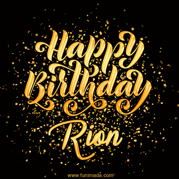 Happy Birthday Card for Rion - Download GIF and Send for Free